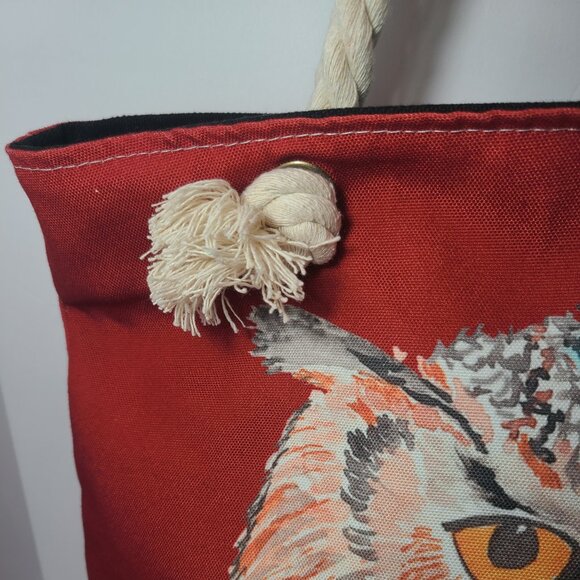 Owl Canvas Book Tote – Angie Bryan Creations – Functional Art with Style - Picture 3 of 13